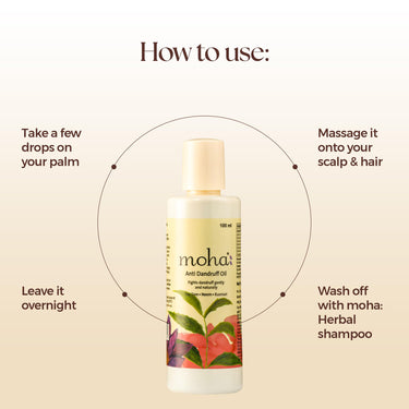 MOHA 5-in-1 Hair Oil 100ml & Anti-Dandruff Oil 100ml Combo